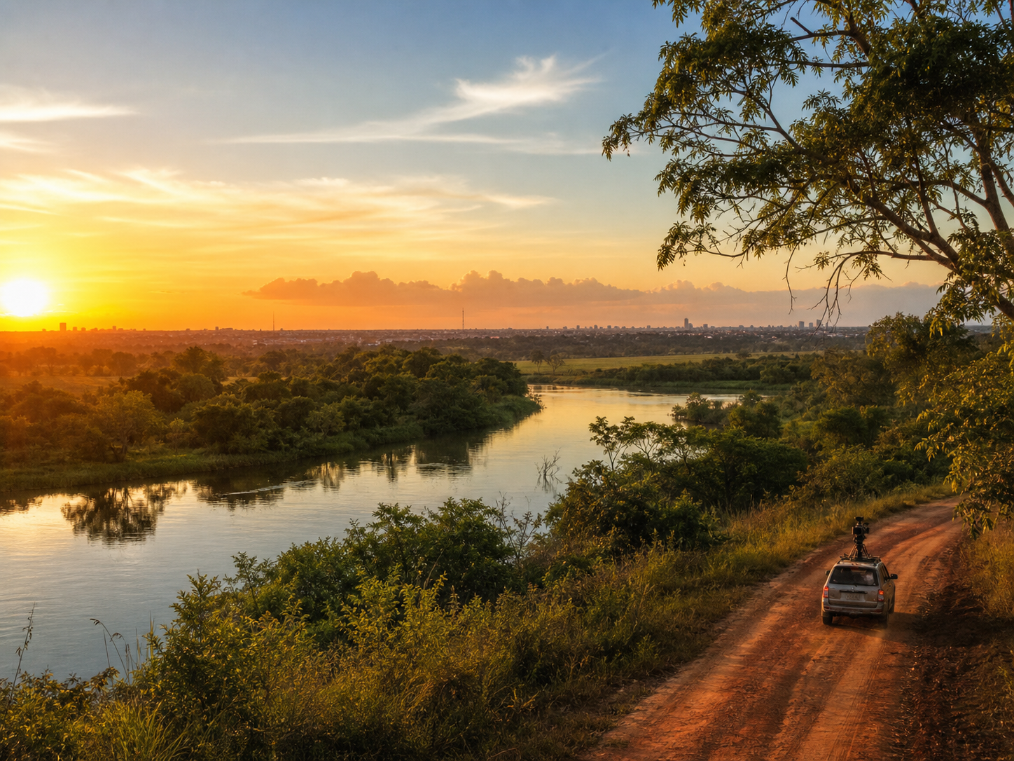 Paisagem de Mato Grosso com Pantanal, Cerrado e cobertura regional